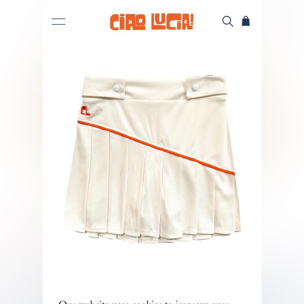 Ciao Lucia White and Pink Skirt